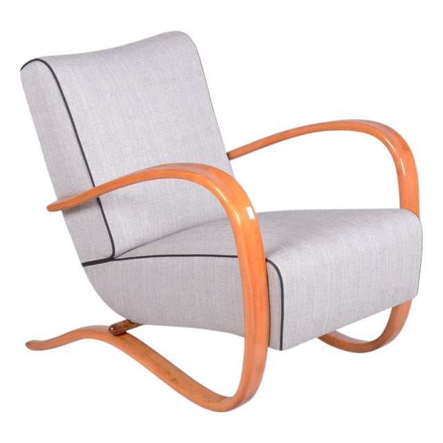 Czech Art Deco H-269 Lounge Chair attributed to J. Halabala for Up Závody, 1930s For Sale