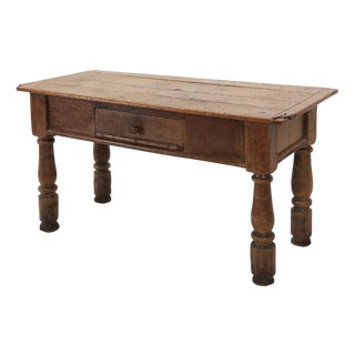Belgian Oak Console Table with Drawer, 1740s For Sale