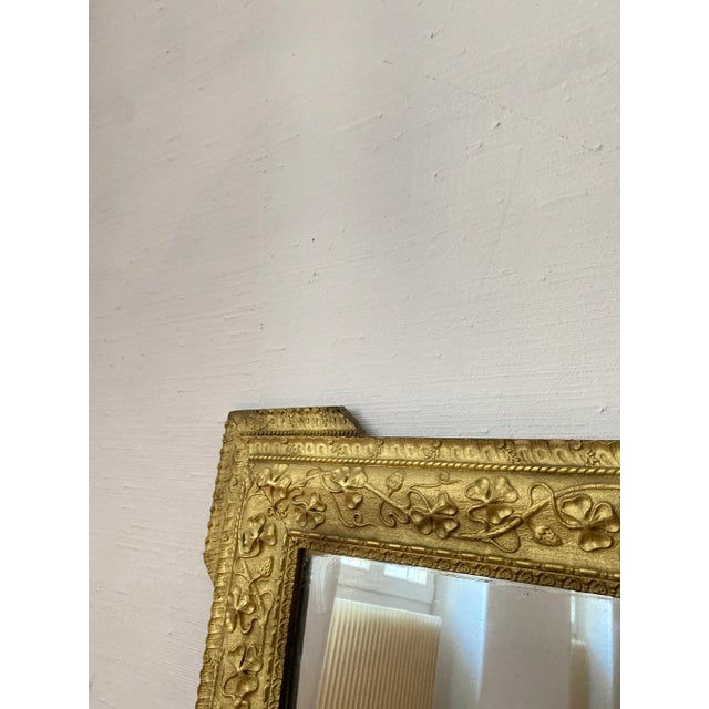 Napoleon III Mirror in Stuccoed and Gilded Wood, 1800s For Sale - Image 5 of 6
