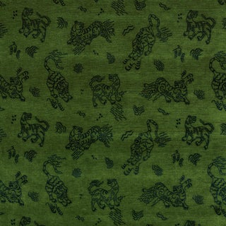 Schumacher Kinabalu Velvet Fabric in Emerald For Sale