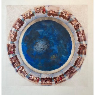 Vera Simons, Afternoon in Tuileries Paris Boats Painting Photo Collage Photograph Assemblage, 1982 For Sale