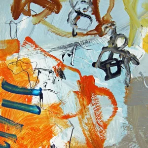 "Magical Garden 2" Contemporary Original Abstract Expressionist Painting by Brent Baker