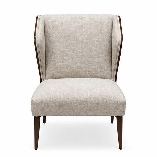 A refined pair of vintage Italian lounge chairs, circa 1950s–1960s, featuring sculptural walnut frames, inset cane side...