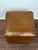 Crate & Barrel Cognac Leather Crate and Barrel Stool For Sale - Image 4 of 10