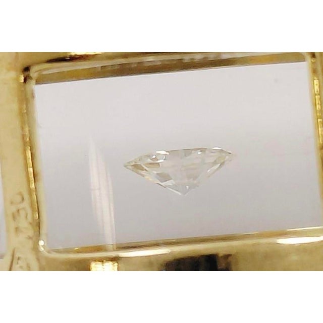 Contemporary 18k + Diamond Minimalist Pendant For Sale - Image 3 of 6