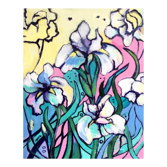 Contemporary Abstract Floral Original Painting by Valeriya Serova For Sale