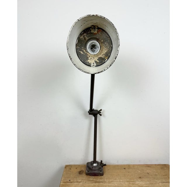 Industrial Brown Workshop Table Lamp, 1960s For Sale - Image 17 of 18