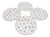 Morris & Co. Porcelain Dessert Plates With Botanical Pattern and Scalloped Edges - Set of 4 For Sale