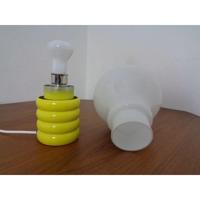 German Yellow Opaline Glass Bulb Lamp by Ingo Maurer for M Design, 1960s For Sale - Image 15 of 18
