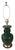 Dark Green Vintage Mid-Century Modern Frederick Cooper Dark Green Ceramic Table Lamp For Sale - Image 8 of 10