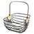 Godinger Vintage Art Deco Style Wire Bread/Fruit Basket in Stainless Steel and Brass Plate Handle For Sale - Image 4 of 12