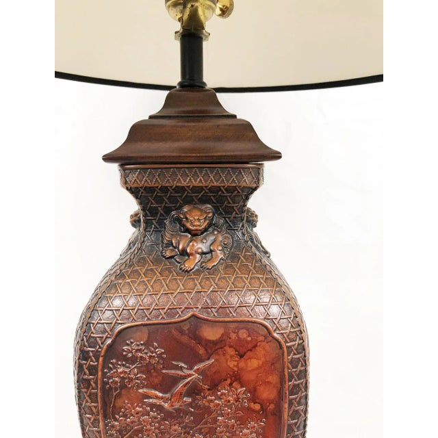 1990s Maitland Smith Asian Porcelain Table Lamp For Sale - Image 5 of 11