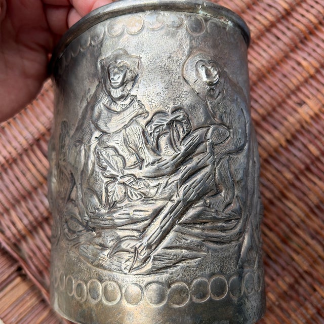 Antique European Repoussé Chased Metal Vessel For Sale In Atlanta - Image 6 of 10