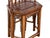 Wood Vintage Brown Lattice Work Hexagonal Narrow Accent Armchair For Sale - Image 7 of 11