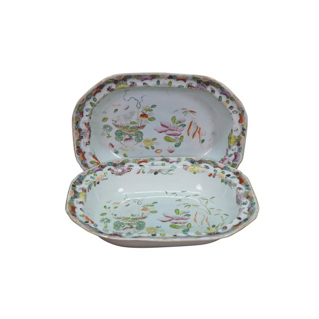 4 piece lot of English Stephen Folch & Mason's Ironstone Chinoiserie Serving platters or trays in the Imari Ironstone...