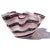 Beautiful, vintage Murano hand blown deep purple (almost black), white and pink ribbons Italian art glass fazzoletto /...