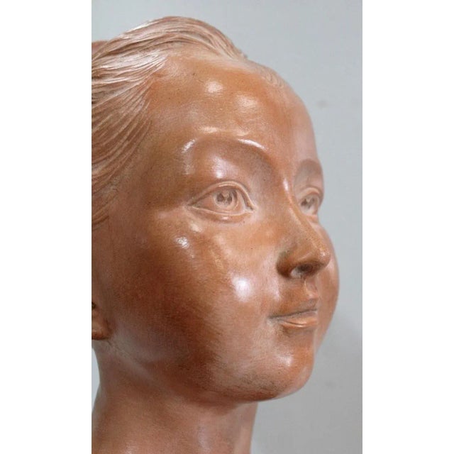 Terracotta Bust of Louise Brongniart After Houdon, 1900 For Sale - Image 18 of 18