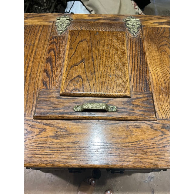 Brown 1900s Antique Ice Box Cabinet For Sale - Image 8 of 9