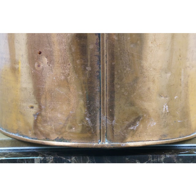 Antique Galvanized Copper Boiler Wash Tub Farmhouse Fireplace Coal Log Bin Lid 24" For Sale - Image 11 of 16