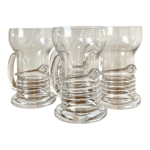Vintage Original Blown Glass Pilsner Glasses - Set of 4