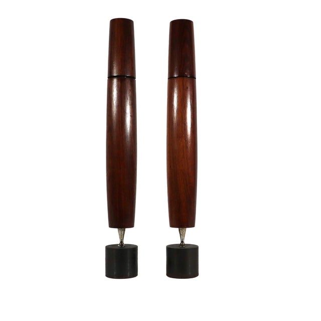 Brown Ronson Varaflame Rosewood Mid-Century Modern Gas Candle, a Pair 1964 For Sale - Image 8 of 18