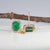 Solid 14k Gold, 2.1ct Zambian Emerald Earrings With Earth-Mined Diamonds Halo For Sale In Columbus - Image 6 of 6