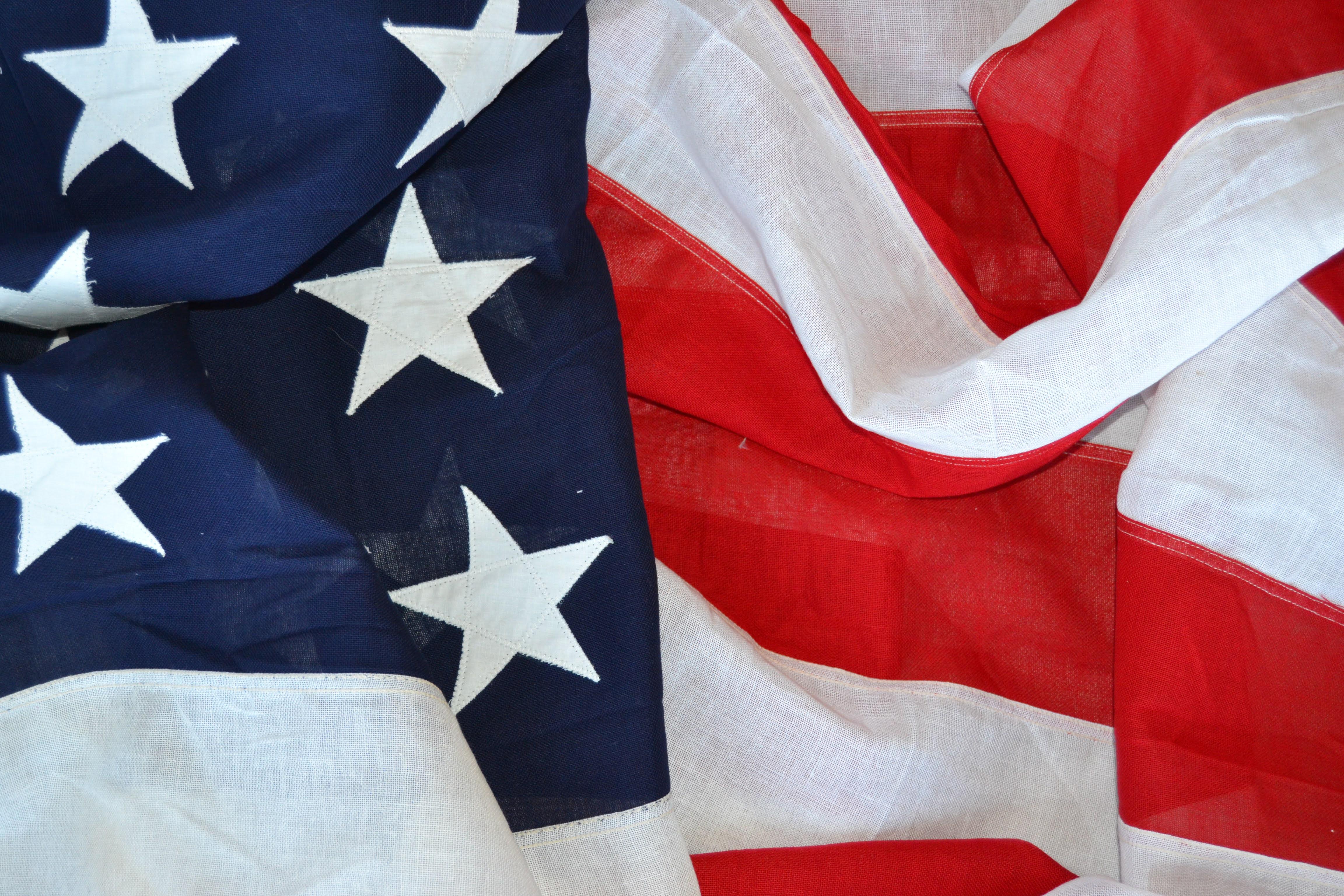 Circa 1959 Extra Large 48 Star Cotton American Flag | Chairish