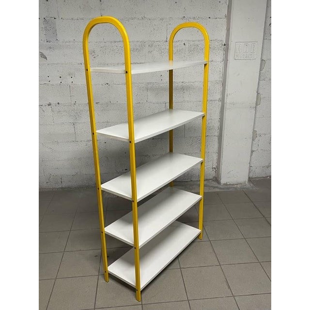 Small Metal and Laminate Bookcase, 1980s For Sale - Image 3 of 14