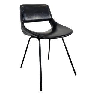 Chair in Black Imitation Leather by Louis Paolozzi for Zol, 1950s For Sale