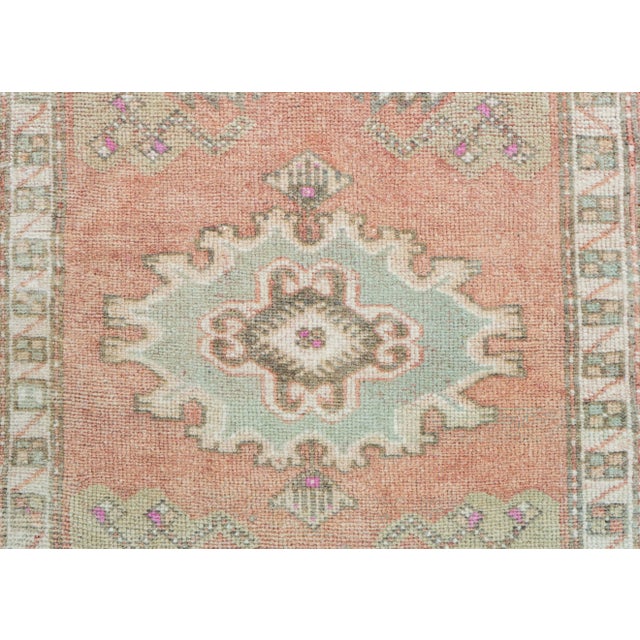 Turkish Mini Rug Oriental Hand Knotted Vintage Rug 1'9" x 3'2" #16895 For Sale - Image 4 of 8