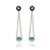 This is part of Chairish’s Fine Jewelry assortment. Designer Emerald and Diamond Long Dangle Earrings to make a statement...