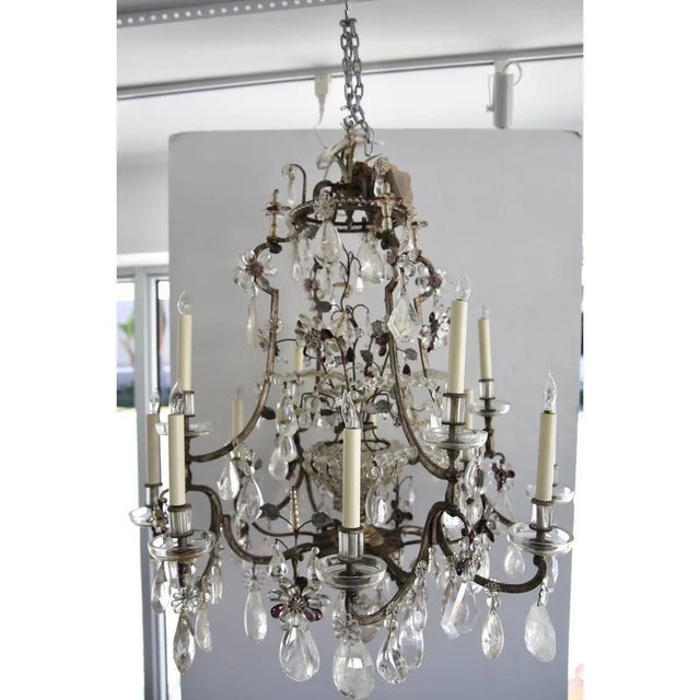 Maison Bagues Rock Crystal Chandelier For Sale - Image 12 of 15