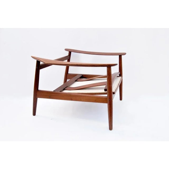 Ivory Vintage Armchair by Arne Vodder for France & Son, Denmark, 1960s For Sale - Image 8 of 11