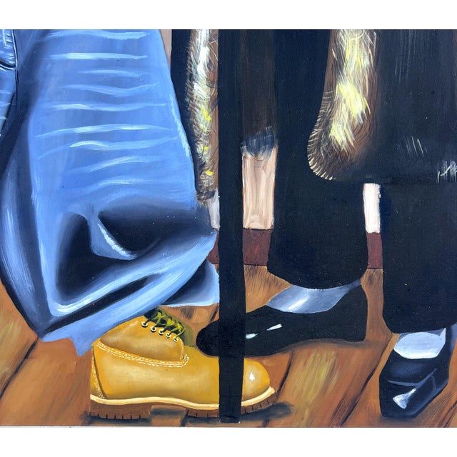 2020s "Handshake of Eras", Oil on Canvas Painting by Chinonso Ofodile For Sale - Image 5 of 6