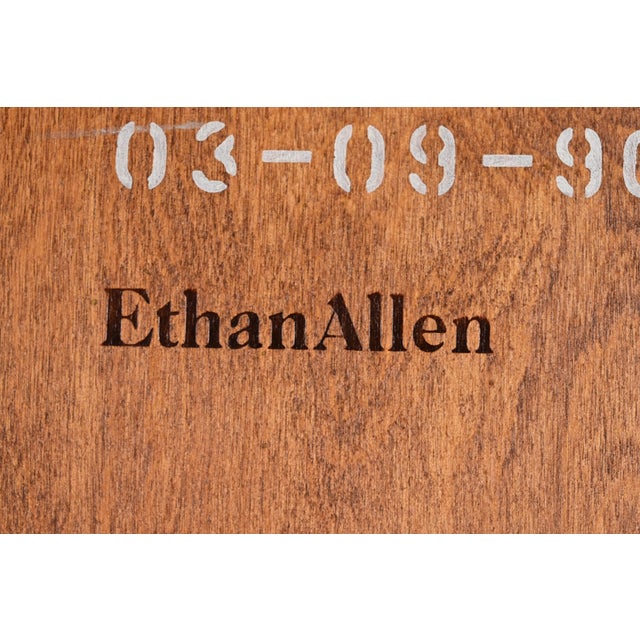 Ethan Allen French Provincial Louis XV Solid Maple Bookcase or Display Cabinet For Sale - Image 12 of 13