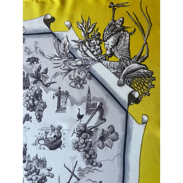 HERMÈS la FRANCE Silk SCARF designed by Françoise de la Perriere 1959 For Sale - Image 9 of 10