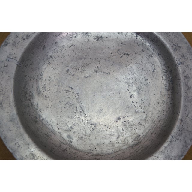 Antique 18th Century Primitive Pewter Serving Plate Charger 12" For Sale - Image 6 of 11