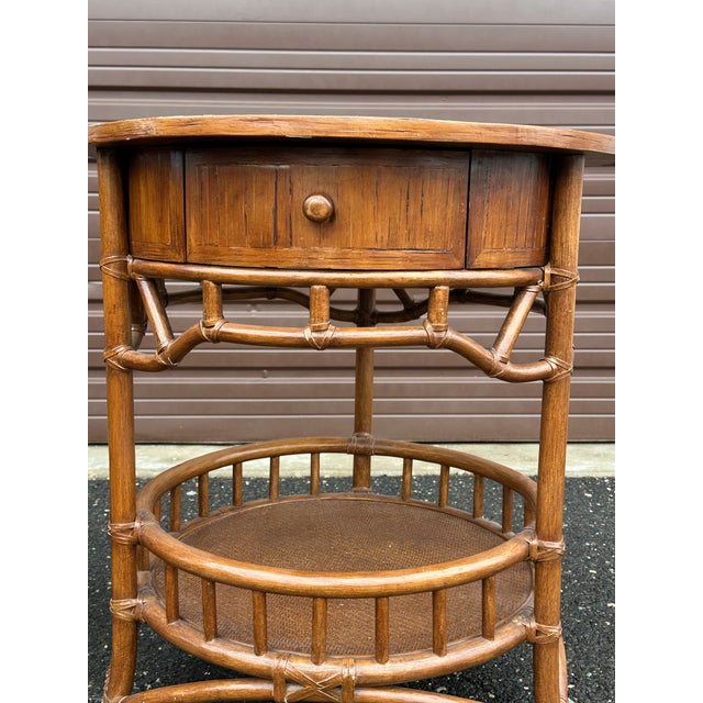 1990s British Colonial Style Oversized End Tables or Center Table- A Pair For Sale - Image 9 of 12