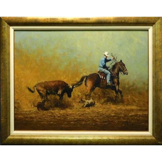 Paint Robert Hagan "A Little Help" Original Oil Painting Hand Signed For Sale - Image 7 of 7