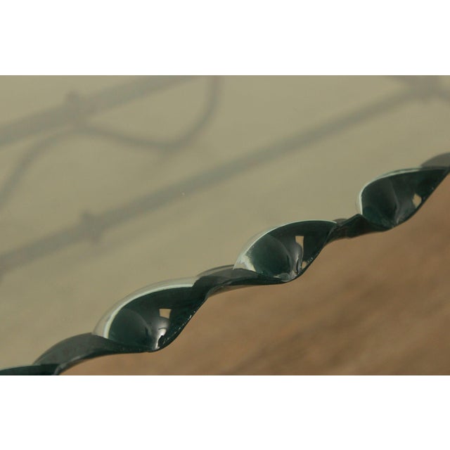 Modernist Glass Top Wrought Iron Coffee Table For Sale - Image 11 of 17