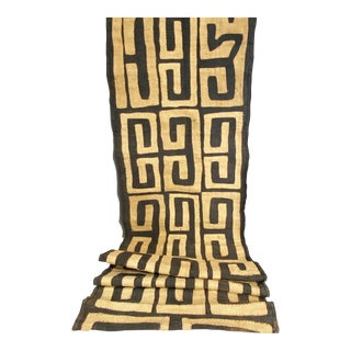 African Kuba Cloth Raffia /Textile Zaire 117" For Sale
