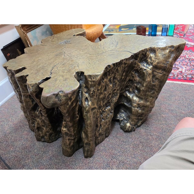 Century Furniture MCM Bronze Large Tree Trunk Table Base by Century Furniture Co. Grand Tour For Sale - Image 4 of 9