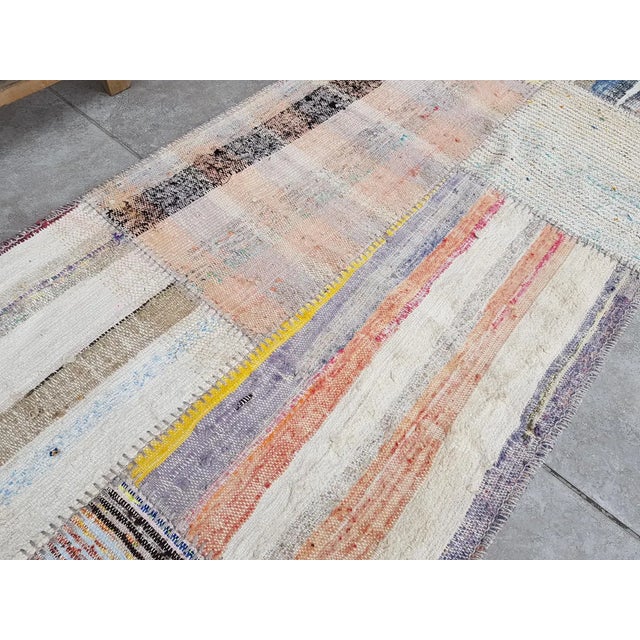 1960s Oushak Vintage Natural Runner For Sale - Image 5 of 10