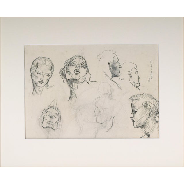 An original vintage Art Deco era charcoal portrait study by William B. Pattengill. Charcoal on paper, signed "Pat" and...