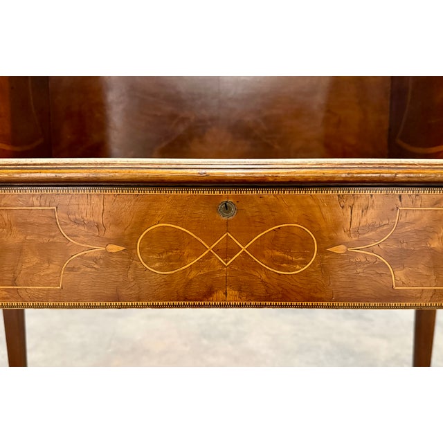 1930s Charak Furniture Co. Federal Revival Inlaid Tambour Desk For Sale - Image 9 of 15