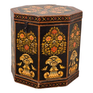 Antique Anglo-Indian Papier Mache Campaign Cellarette, 1800s For Sale