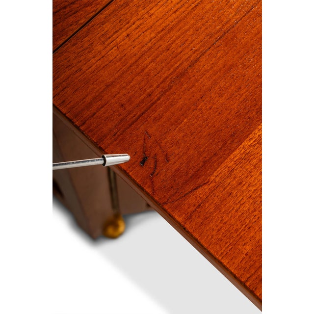 Restored Mid-Century Modern Space Saver Minimalist Hide Away Dropleaf Table W/ 4 Hidden Folding Chairs, Romania, C. 1960's For Sale - Image 16 of 18