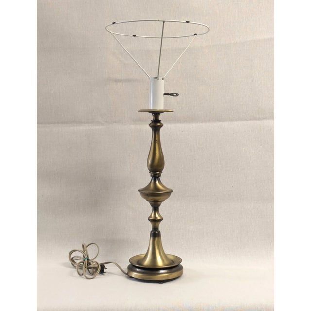 Traditional Brass Bouillotte Table Lamp For Sale - Image 3 of 11