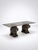 Vintage Smoked Glass Coffee Table With Emerald Green Elephant Bases For Sale - Image 4 of 4