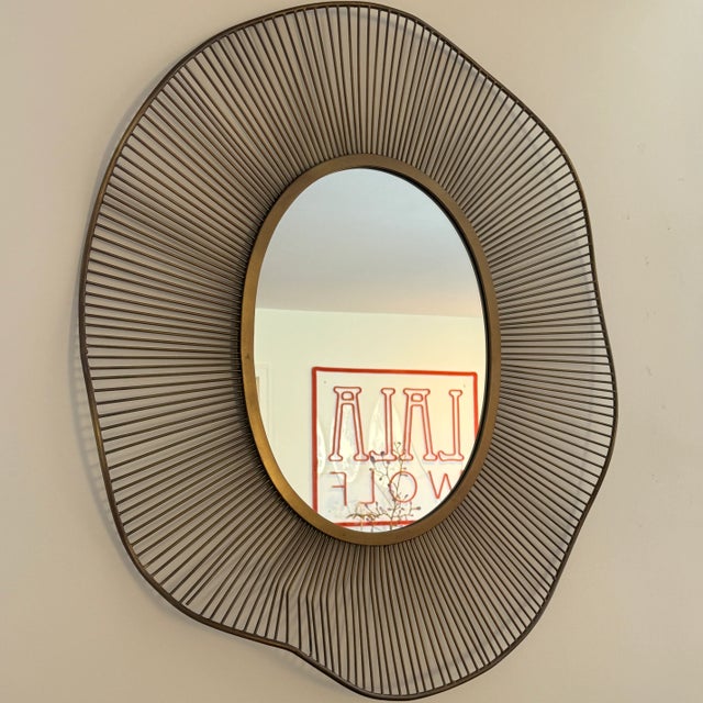 Contemporary Arteriors Oval Olympia Mirror For Sale - Image 3 of 10